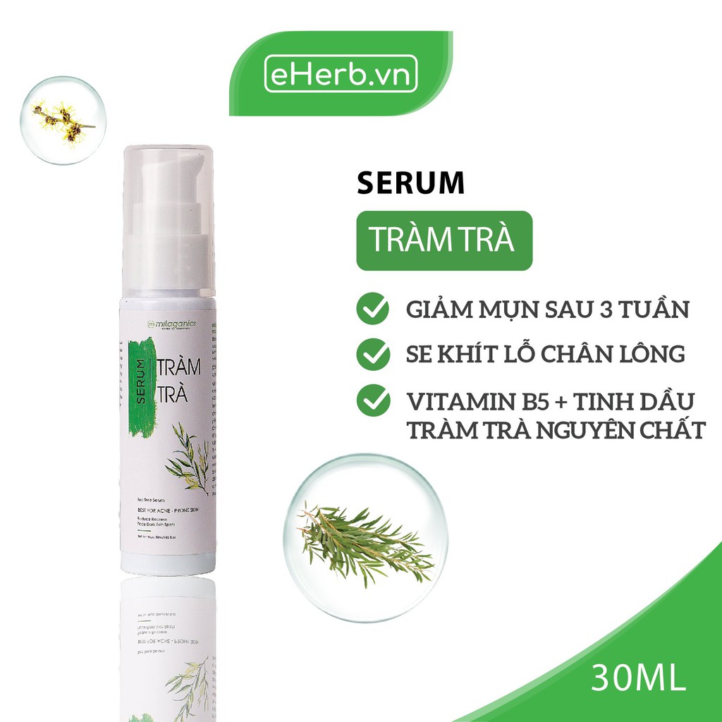 Tinh Chất Serum Mụn Tràm Trà Teatree Làm Khô Vết Nhân Mụn MILAGANICS 30ml (Chai)