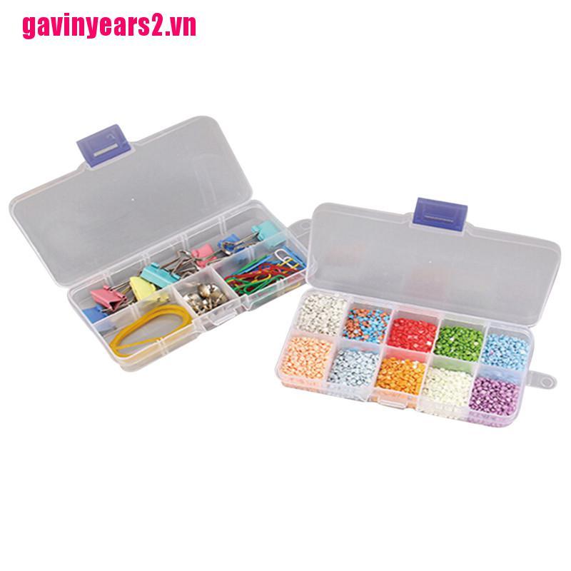 Hộp Nhựa 10 Ngăn Đựng Trang Sức Tiện Lợi