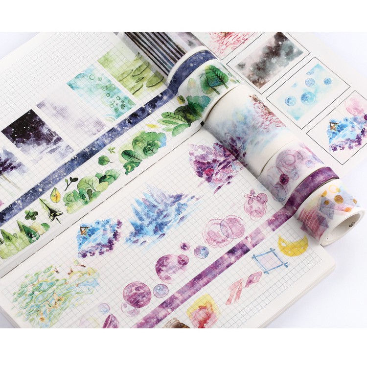 Băng dính washi tape trang trí planner WST131