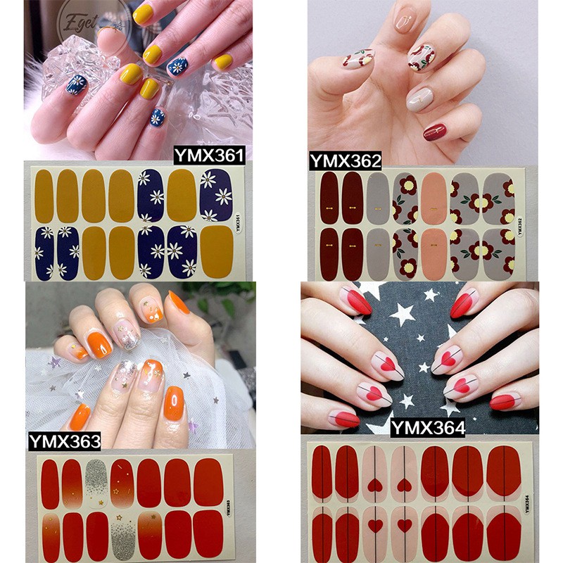 Bộ dán móng tay BIM HOUSE gồm 14 nail stick không thấm nước, độ đàn hồi tốt