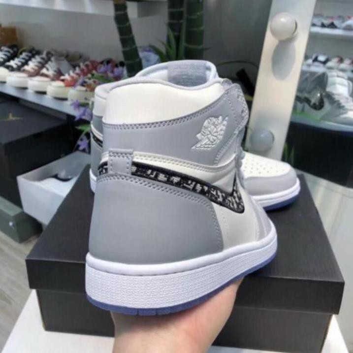 [Full Box Bill ] Giày jordan dior cổ cao + cổ thấp nam nữ màu xám bản cao cấp | BigBuy360 - bigbuy360.vn