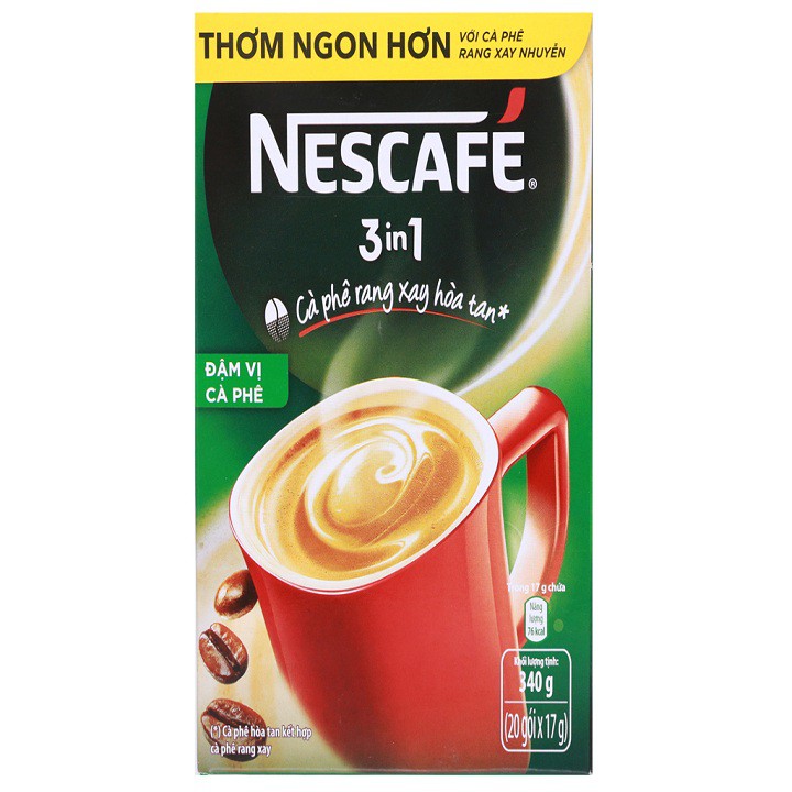 Cà phê sữa NesCafé 3 in 1 đậm vị cà phê 340g