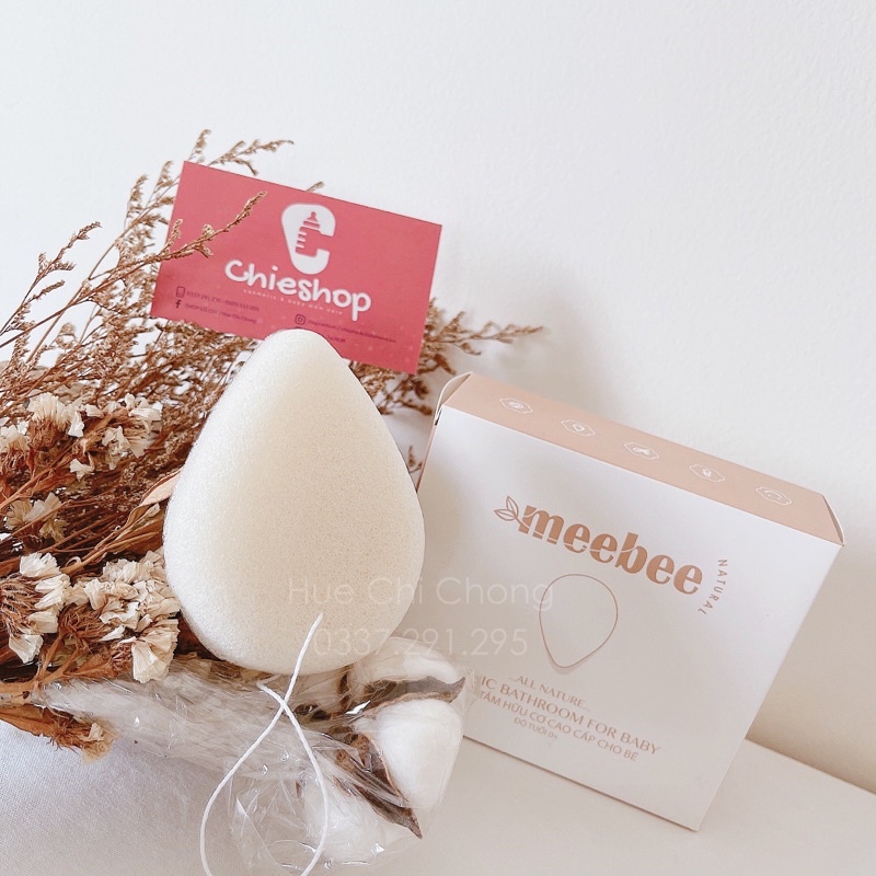 Bông tắm cho bé hữu cơ Meebee cao cấp siêu mềm mại