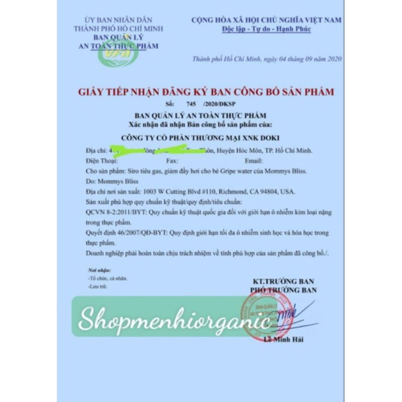 [DATE T9/2023] Siro tiêu ga giảm đầy hơi, khó tiêu, nôn trớ, giúp bé ngủ ngon hữu cơ Mommy Bliss [Hàng Air - Nội địa Mỹ]