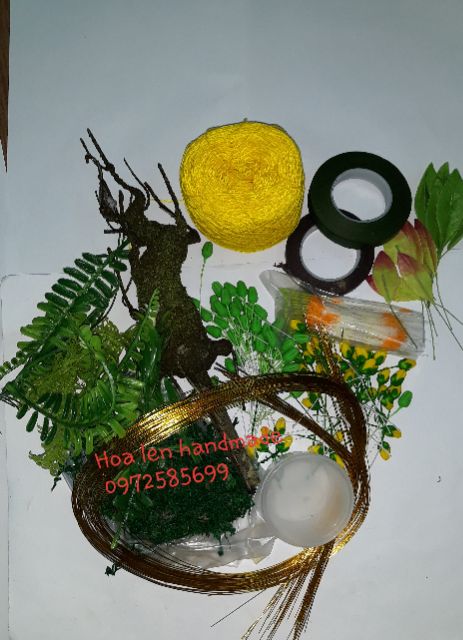 Sét phụ kiện làm 20 hoa mai, hoa đào