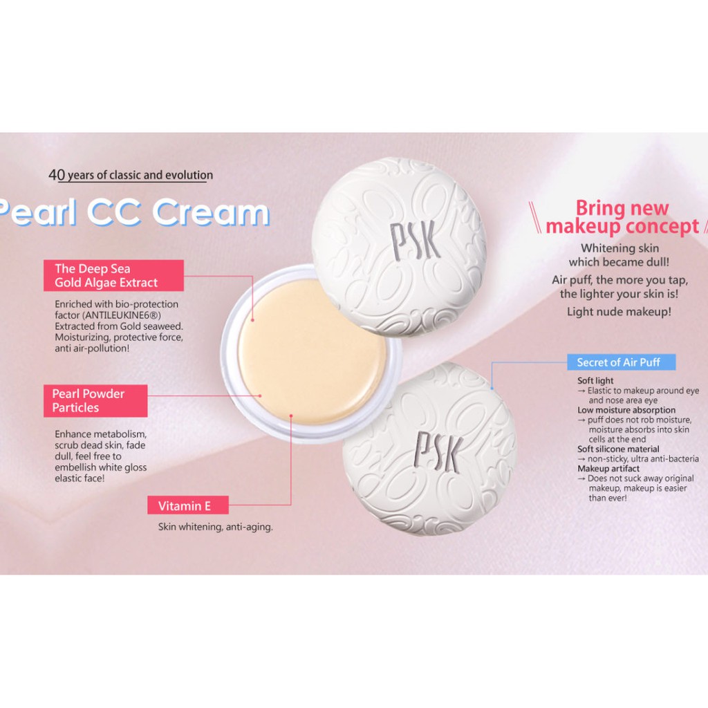 Kem đặc ngọc trai điều chỉnh sắc tố làm đều màu da &amp; trắng da Color Correction Pearl Cream 10g