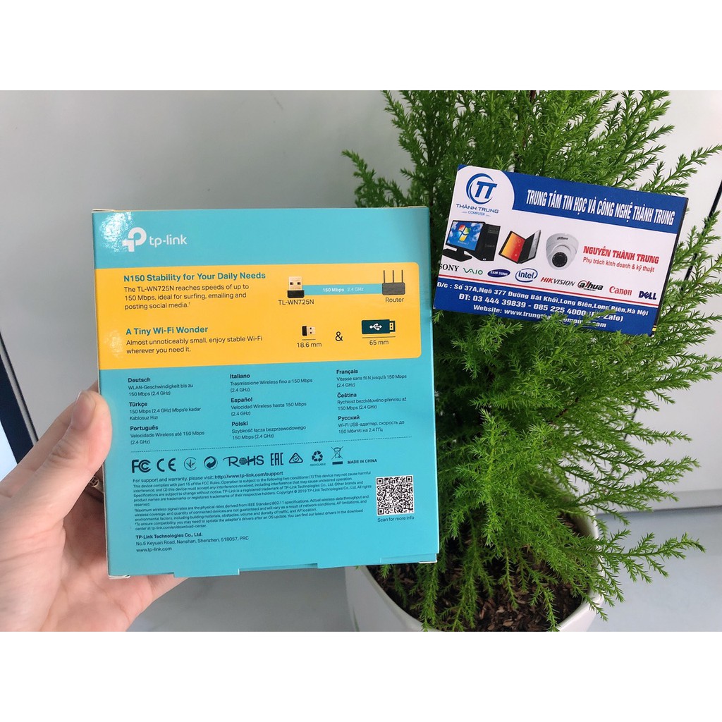 Thiết bị thu sóng wifi TP-LINK USB TL-WN 725N | BigBuy360 - bigbuy360.vn