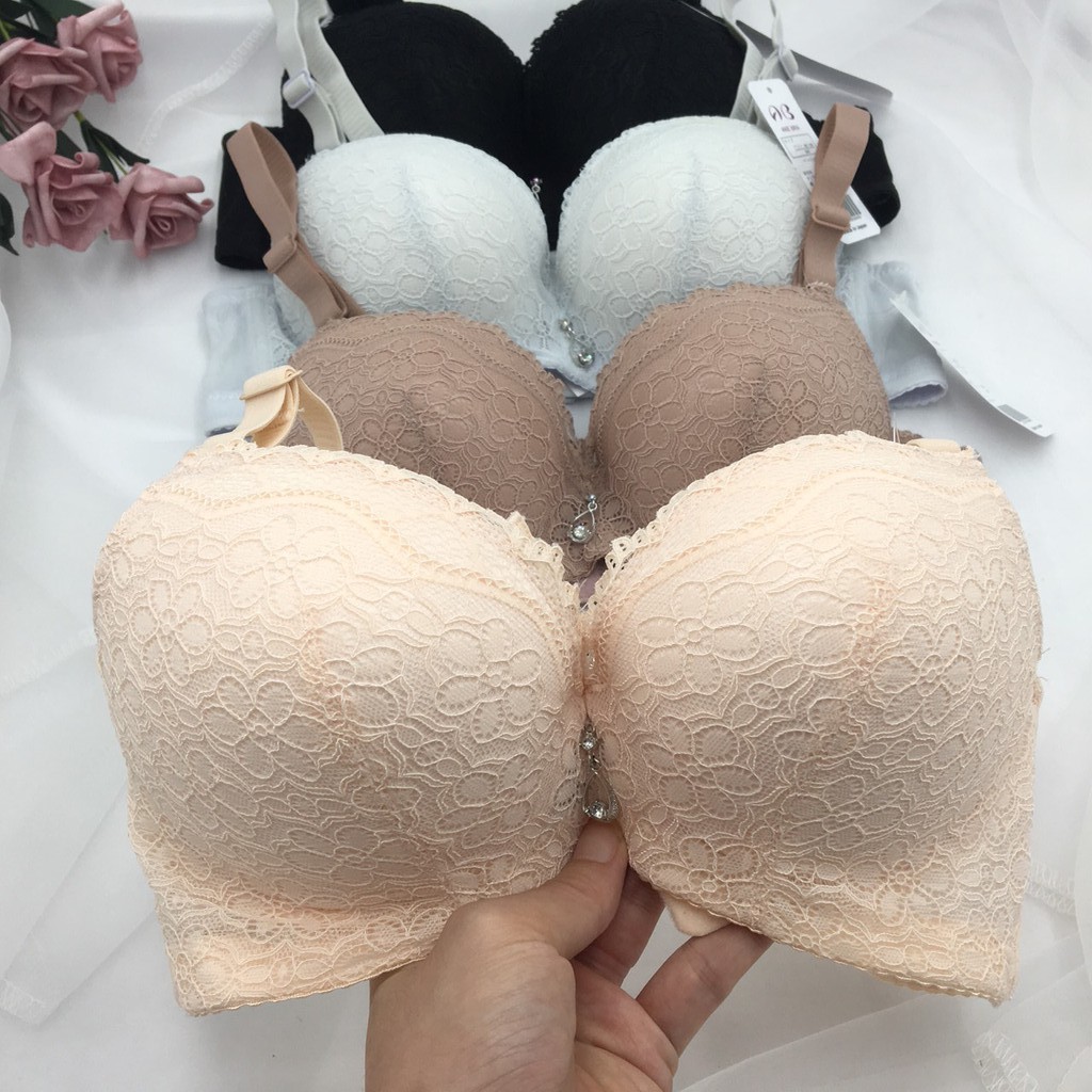 Áo lót ren siêu mềm , áo ngực nâng ngực đệm dày 8012