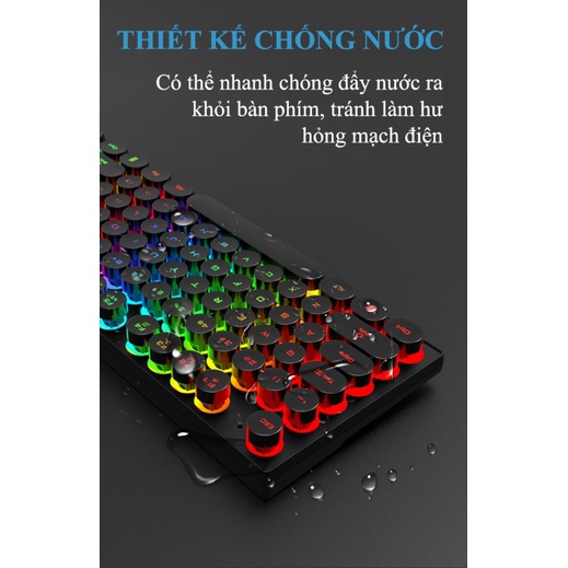 GiGiBomstore Bàn phím giả cơ chuyên K4 2022 Bàn Phím giả cơ chuyên game Có Dây có LED 104 phím