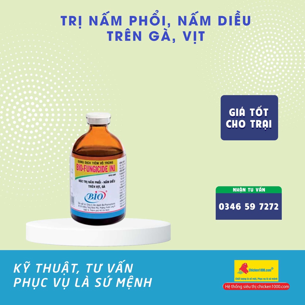 Thú Y Fungicide Bio Nấm Phổi, Nấm Diều Dùng Cho Gà, Vịt