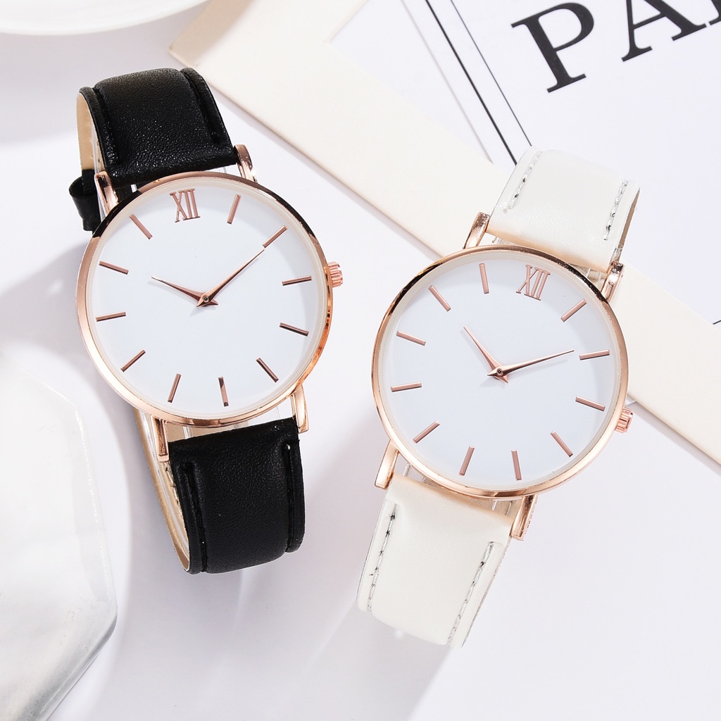 Đồng hồ DZINER nam nữ unisex dây da thời trang kiểu dáng đơn giản bazic ND38