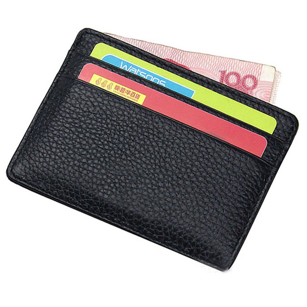 Ví đựng thẻ cao cấp giả da màu đen thời trang