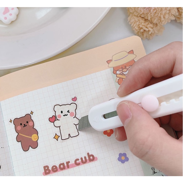 [ĐƯỢC CHỌN MÀU] Dao Rọc Giấy Hình Chân Mèo Siêu Dễ Thương - Dao Cắt Giấy Mini Nhỏ Gọn Tiện Lợi