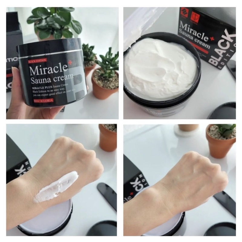 Kem tan mỡ lạnh Miracle Sauna Cream Black Edition 500g Nội địa Hàn Quốc
