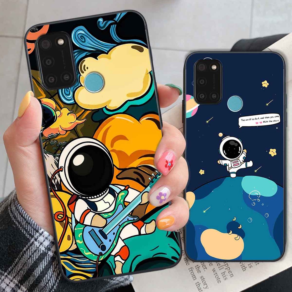 Ốp Realme C17 / 7i in hình vũ trụ, phi hành gia bầu trời cute dễ thương