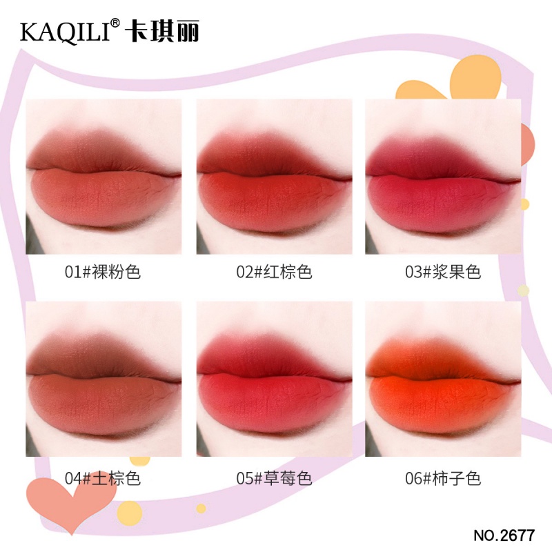 [Hàng mới về] Son kem KAQILI tông lì chống dính cốc lâu trôi