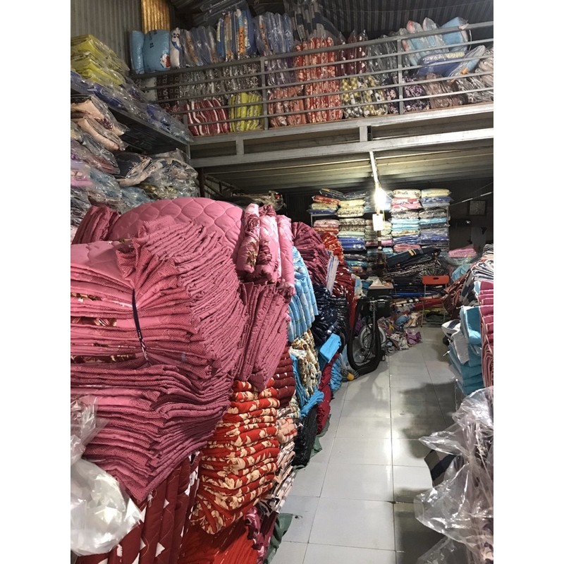 Sét bộ 5 món ga gối phủ trần bông kèm chăn hè lồng được ruột