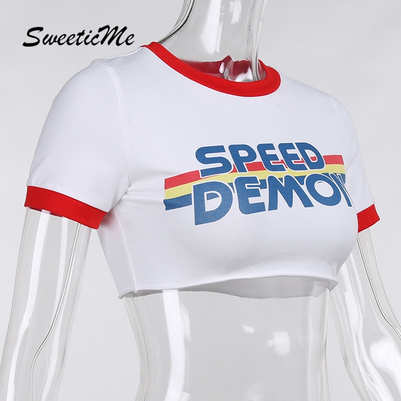 Áo Thun Tay Ngắn In Chữ Thiết Kế Mới Quyến Rũ Thời Trang Dành Cho Nữ 2021 | BigBuy360 - bigbuy360.vn