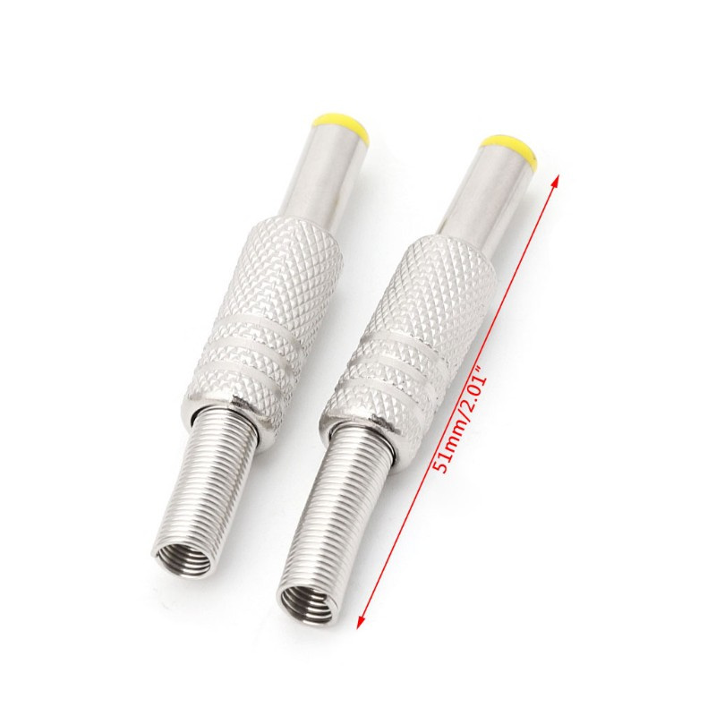 Set 5 đầu nối nguồn Dc 5.5x2.5mm bằng kim loại có đầu vàng