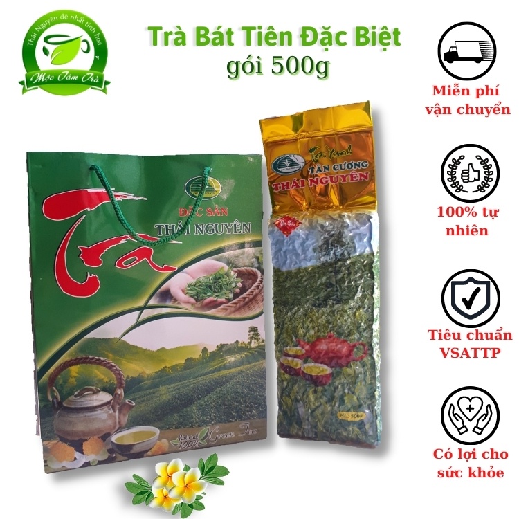 chè Thái Nguyên đặc biệt - Gói 500gram loại trà Bát Tiên Tân Cương Thái Nguyên ,hương vị đậm đà