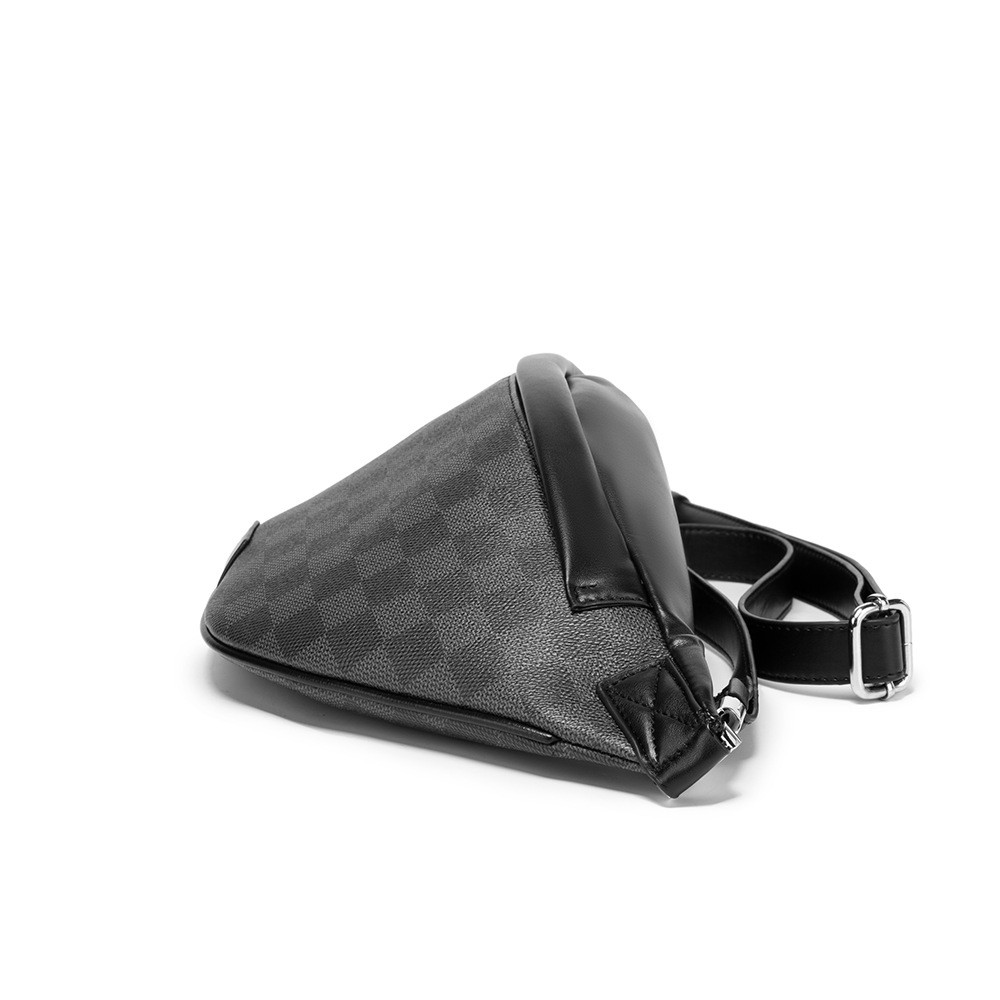 Túi đeo hông bao tử caro 4937 da mềm cao cấp phong cách Paris