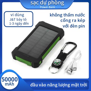 Sạc Dự Phòng 30000mah Sử Dụng Năng Lượng Mặt Trời - Hàng chính hãng - Thương hiệu  chống nước, chống sốc