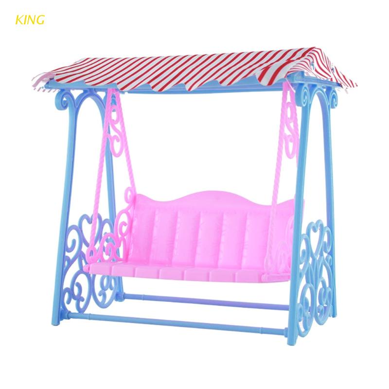 Mô hình ghế xích đu mini bằng nhựa độc đáo trang trí nhà búp bê DIY