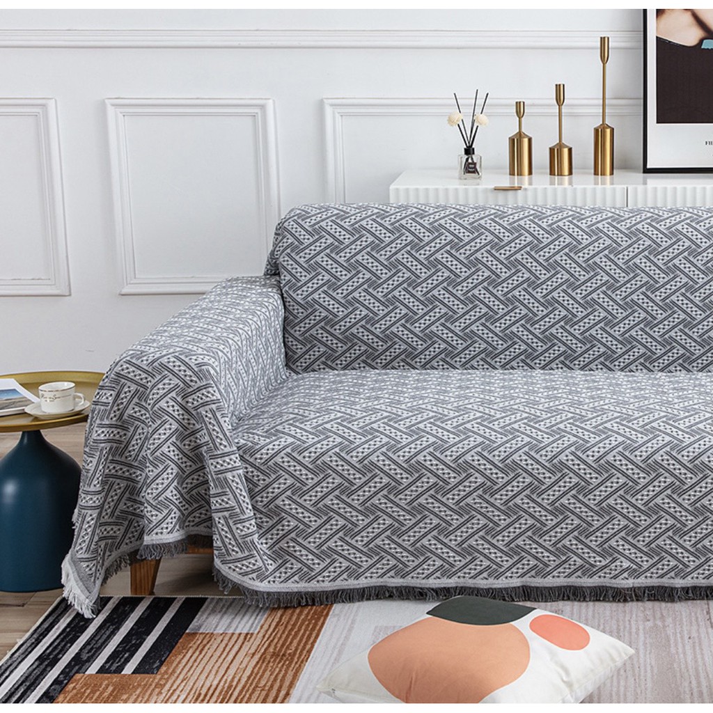 Khăn Thảm Phủ Sofa chống bụi bẩn, Mền đắp thư giãn, Thảm Sofa Phòng Khách Loại Một Màu SBK107