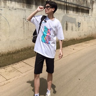 Áo thun tay lỡ Grim Tee Fox White - Gumbles Official