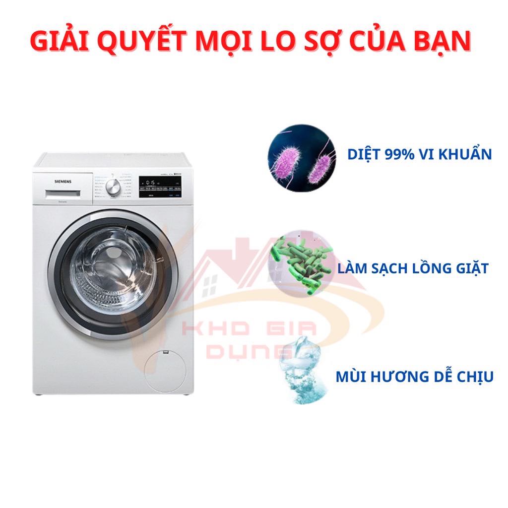 Hộp tẩy lồng máy giặt 12 viên , công nghệ mới loại bỏ các loại chất bẩn bám lồng máy