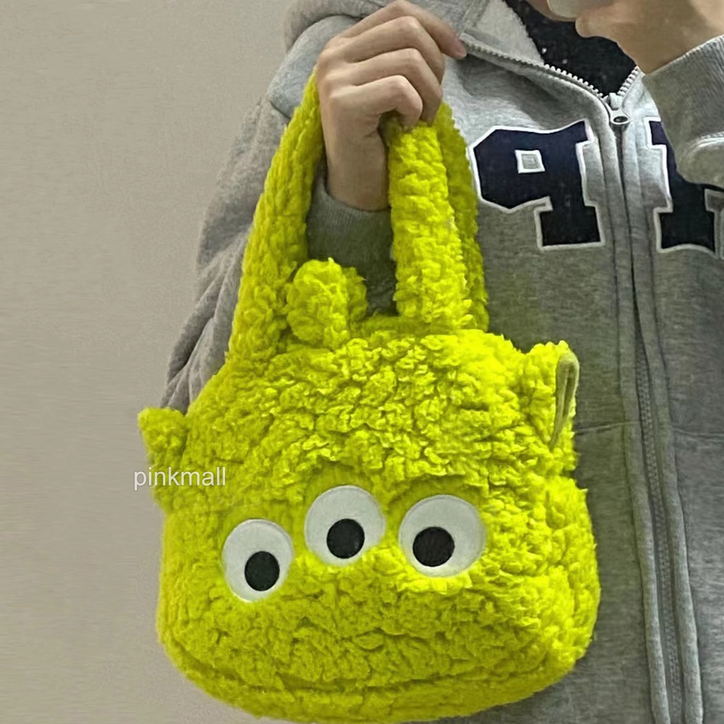 Túi tote nhân vật hoạt hình dễ thương, mới lạ, túi tote nhung, trâm cài hoạt hình ngẫu nhiên miễn phí, thời trang đa dạng cho bạn gái lựa chọn