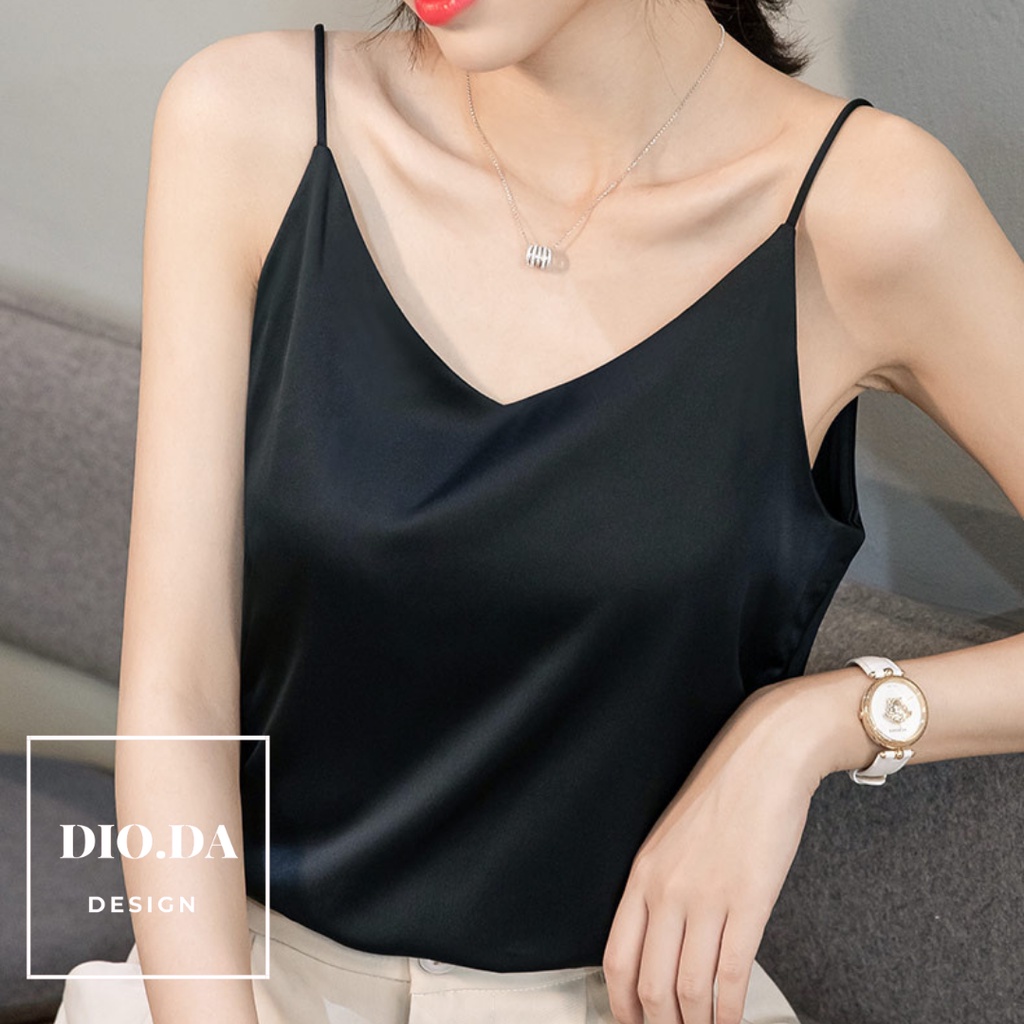 [LỤA SATIN] Áo 2 dây - Lụa cao cấp - Basic - Vintage