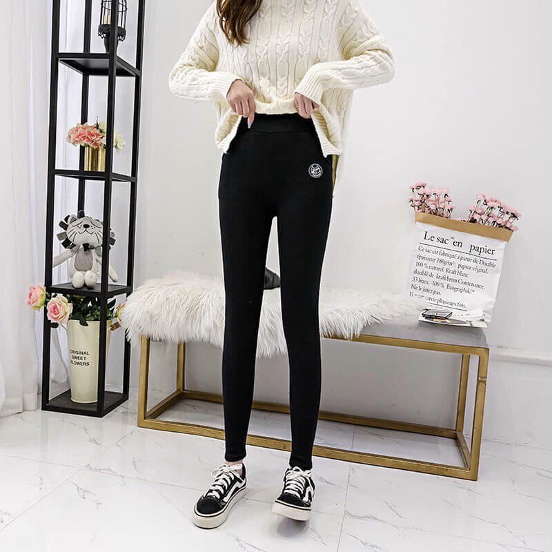 Quần leggings mèo lót nỉ siêu ấm
