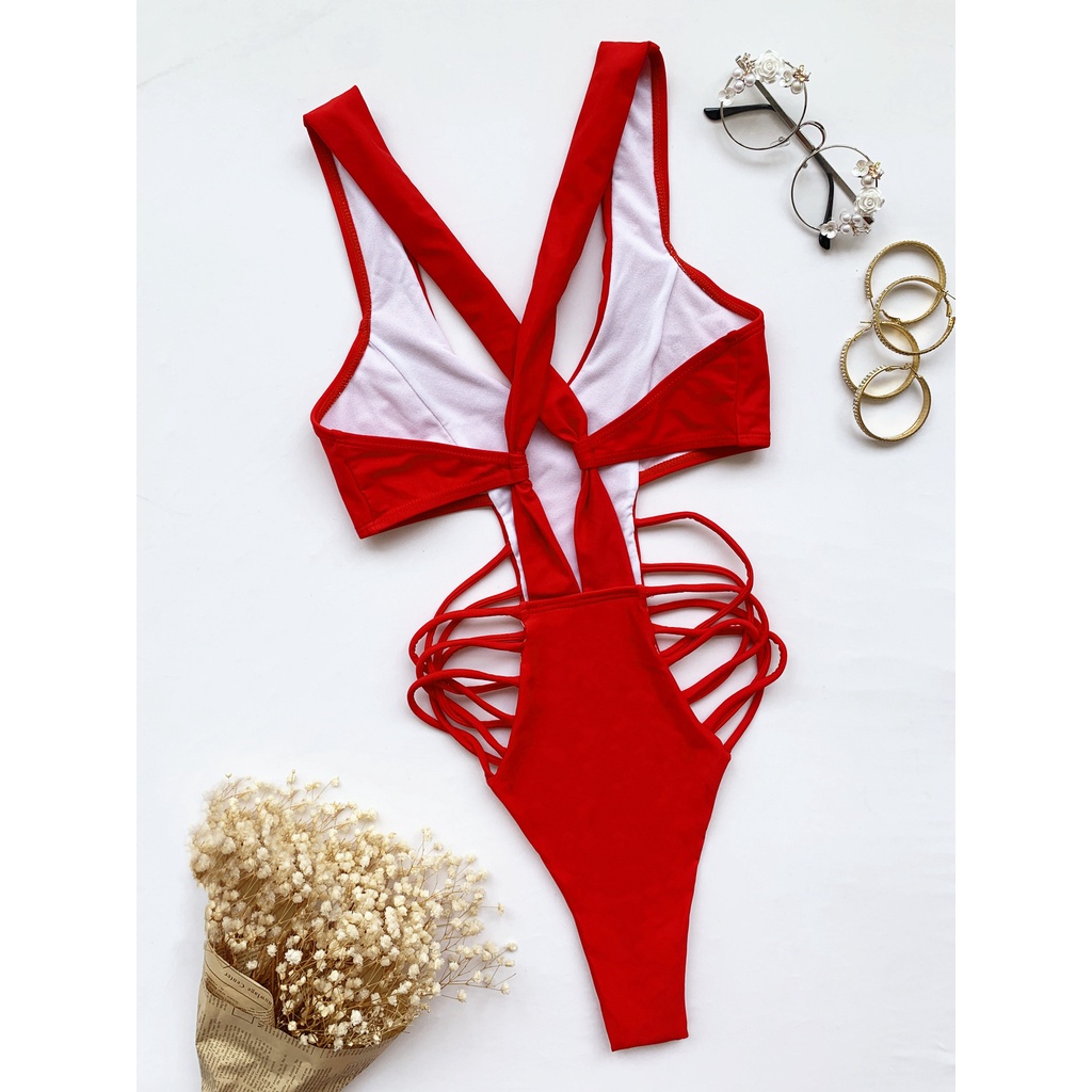 Bộ đồ bơi một mảnh màu trơn thiết kế khoét rỗng thời trang quyến rũ cho nữ
 | BigBuy360 - bigbuy360.vn