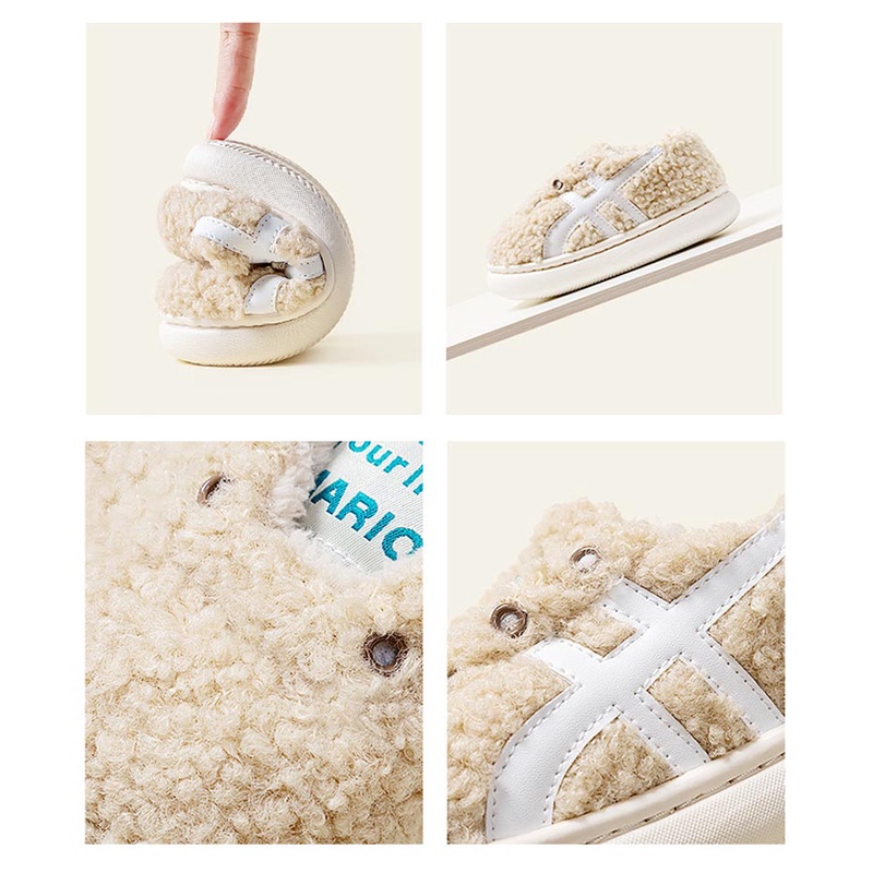 Giày cotton AYUER chống trượt xinh xắn theo phong cách mùa đông cho bé