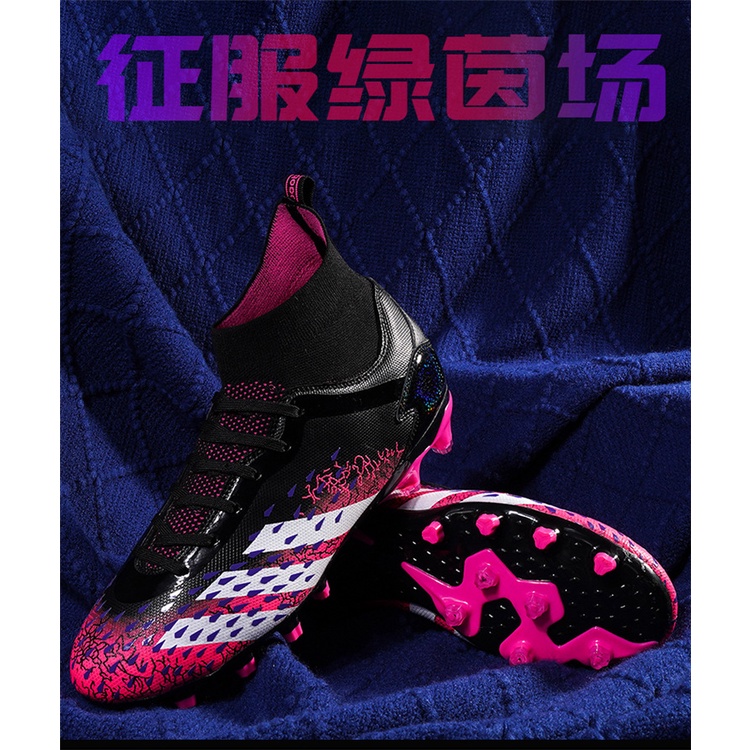 Giày bóng đá cổ cao đế có gai dáng dài thời trang xuất khẩu mới dành cho học sinh nam và nữ