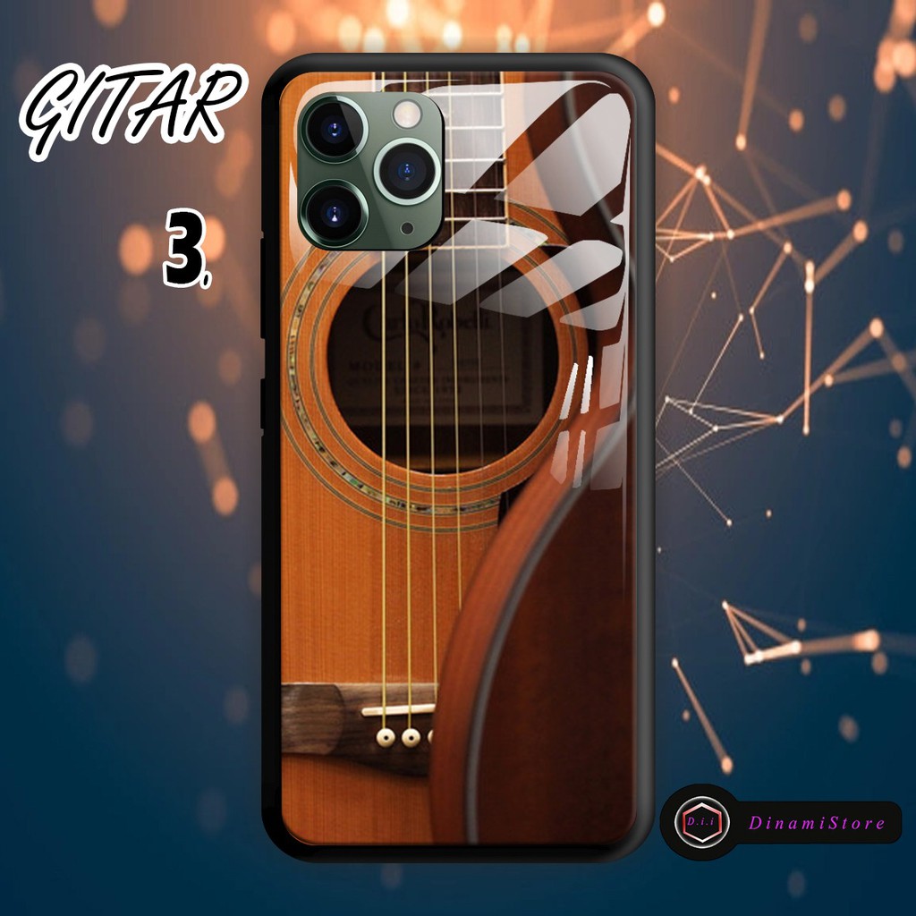 Ốp Điện Thoại Mặt Kính Họa Tiết Đàn Guitar Cho Xiaomi Redmi Note 4 4x 5a 5 7 8 9 Pro 9s 10x Dii3388