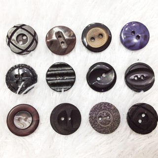 Nút áo nhựa truyền thống nhiều màu dễ thương khuy nhựa trang trí scrapbook size 1.8CM