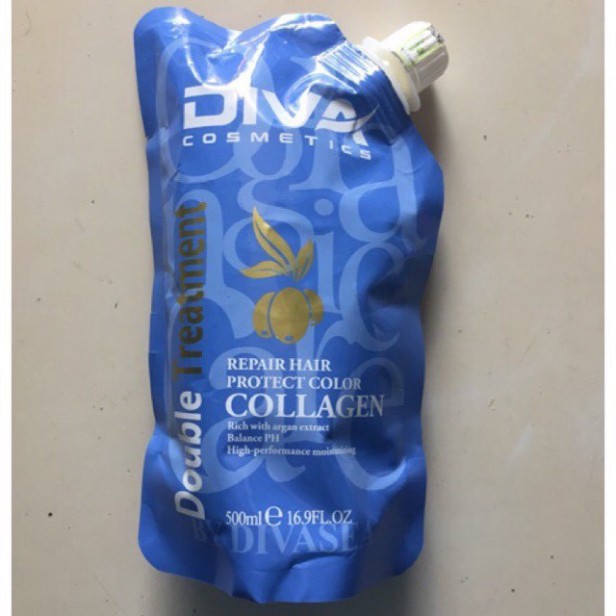 Hấp tóc phục hồi tóc Collagen DIVA 500ml chính hãng