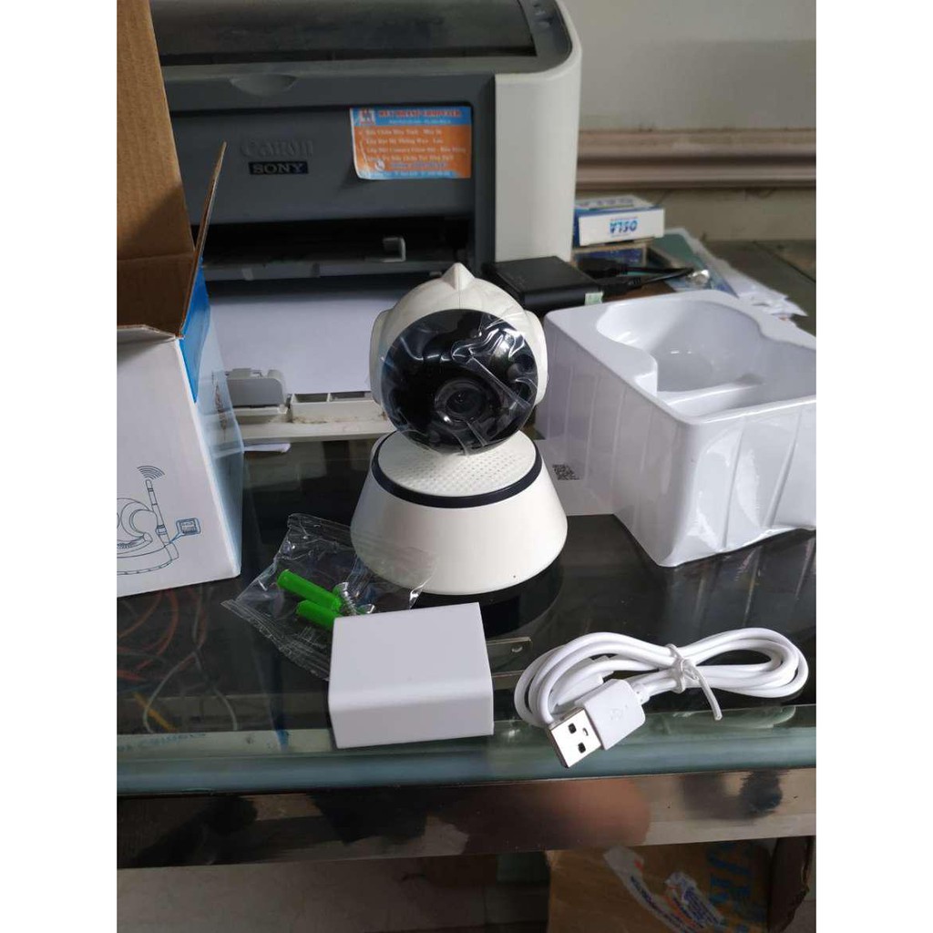 Camera Wifi ip v380 xoay 360 độ 2.0mpx - 1080P FullHD bản tiếng việt đàm thoại 2 chiều cảm biến chuyển động