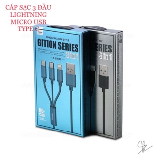 Cáp đa năng remax 3 đầu rc-131th hàng chính hãng