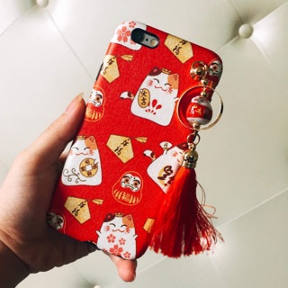 Ốp mèo thần tài máy mắn kèm lúc lắc (Ảnh thật)