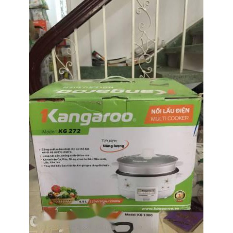 [Mã ELHADEV giảm 4% đơn 300K] Nồi lẩu điện đa năng Kangaroo KG271/KG272 hàng chính hãng bảo hành 12 tháng