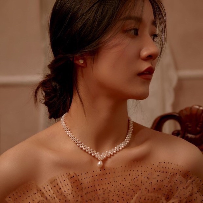 Vòng cổ 5-6ly đan có mặt