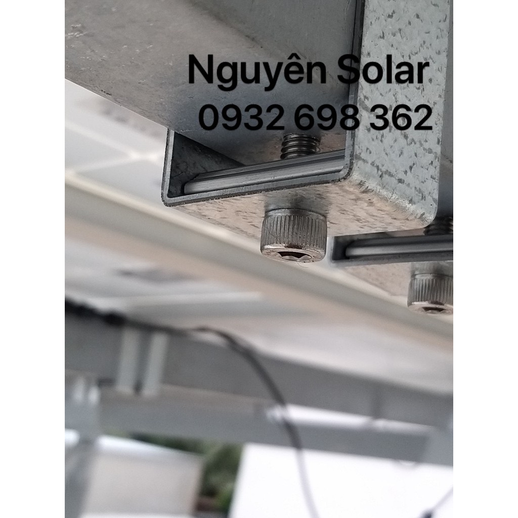 Pát U30x60 Kẹp Dưới Tấm Pin Năng Lượng Mặt Trời-Dùng Xà Gồ 30x60MM_Tán Nhôm NK_ Solar Panel NS-U3060N