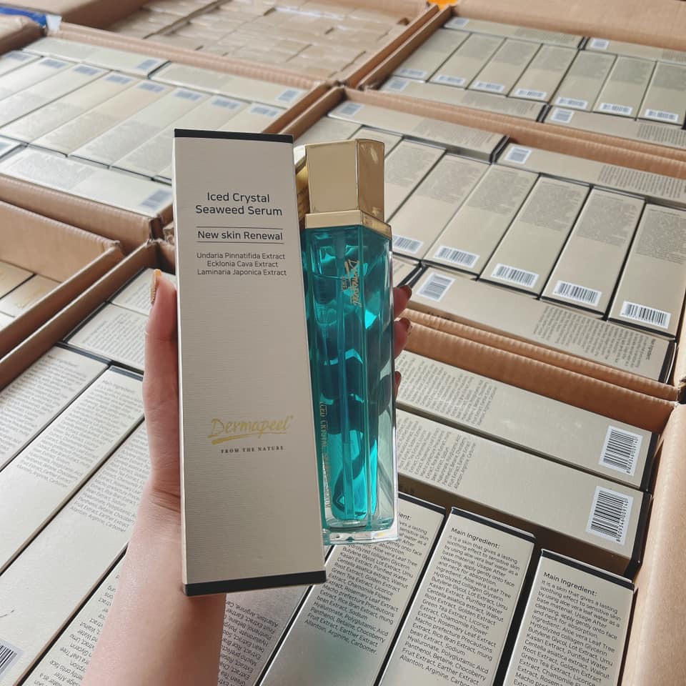 Dermapeel TINH TẢO BĂNG - ICED CRYSTAL SEAWEED SERUM - GIẢM TÌNH TRẠNG DA SƯNG ĐỎ NHANH CHÓNG - PHỤC HỒI DA HƯ TỔN 100ml