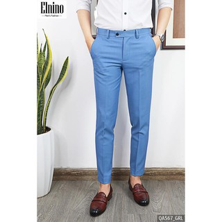 [HOT SALE] Quần âu Nam Màu Xanh Hòa Bình,Chất Vải Tuyết Hàn, Kiểu Dáng Body Trẻ Trung