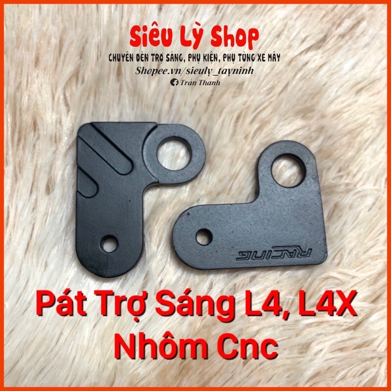 Pát đèn trợ sáng Nhôm CNC lắp chân kính