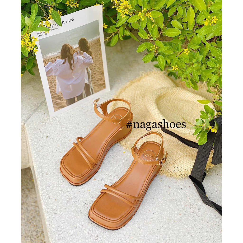 Sandal Đế Xuồng 2 Quai Ngang 6P NAS192