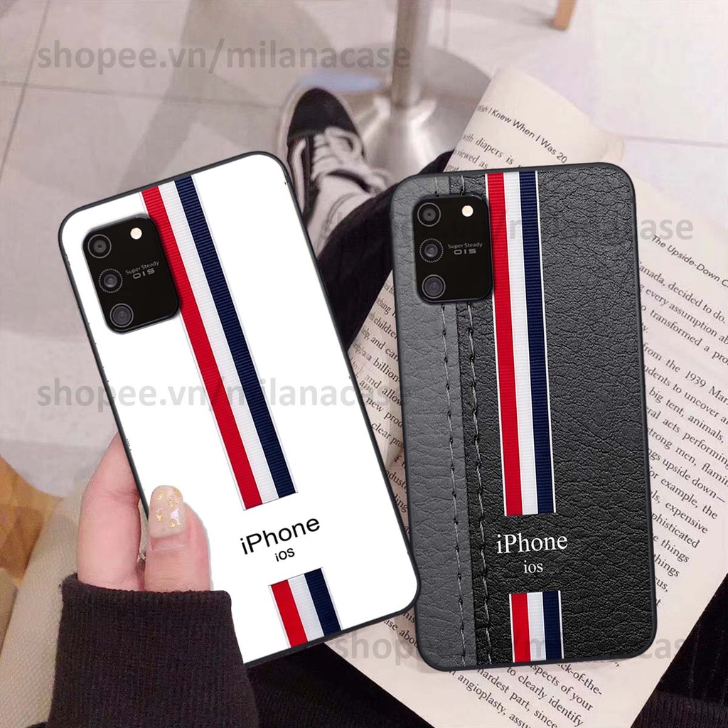 Ốp Samsung S10 Lite in giả da phong cách thể thao, cá tính, thời trang